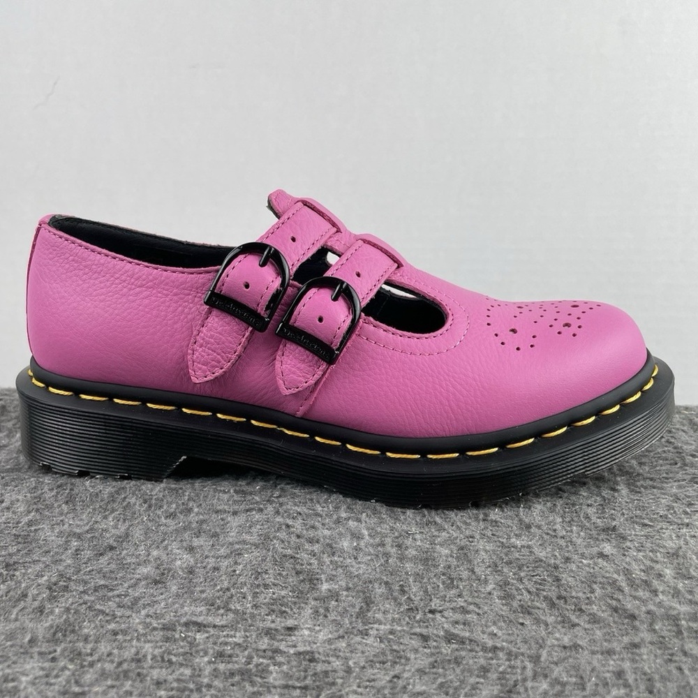 Dr. Martens Pink Double Buckle Flats
